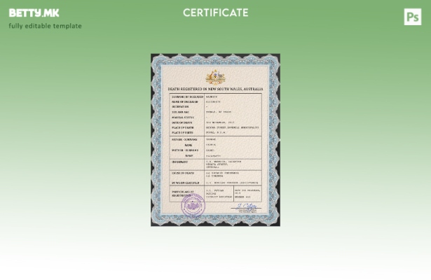 Модерен стил Австралија витален рекорд за смртен шаблон PSD шаблон